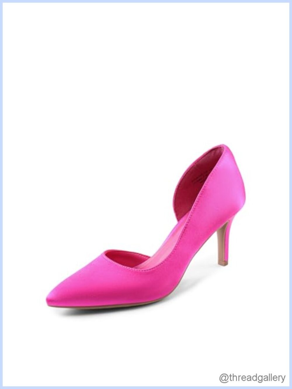 Satin Stiletto Pumps Closed Pointed Toe D'Orsay Heels Wedding Party Shoes